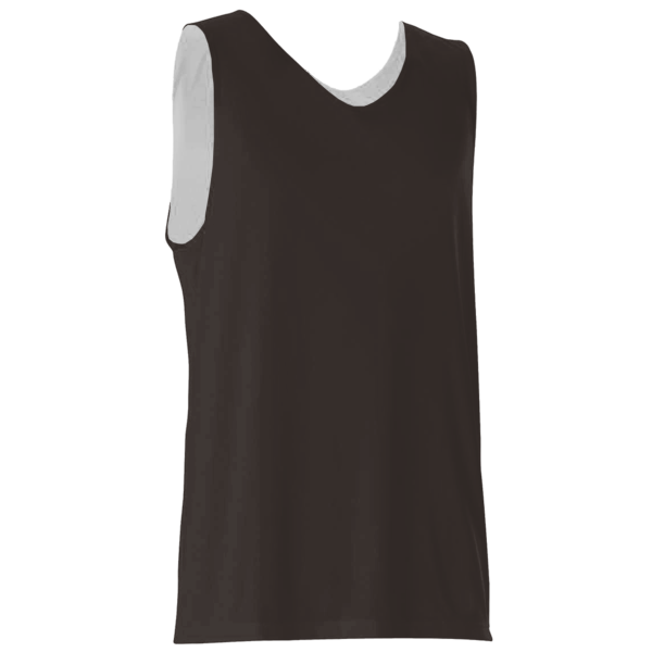 Alleson Athletic Men's Reversible Tank, Black / White, Front view
