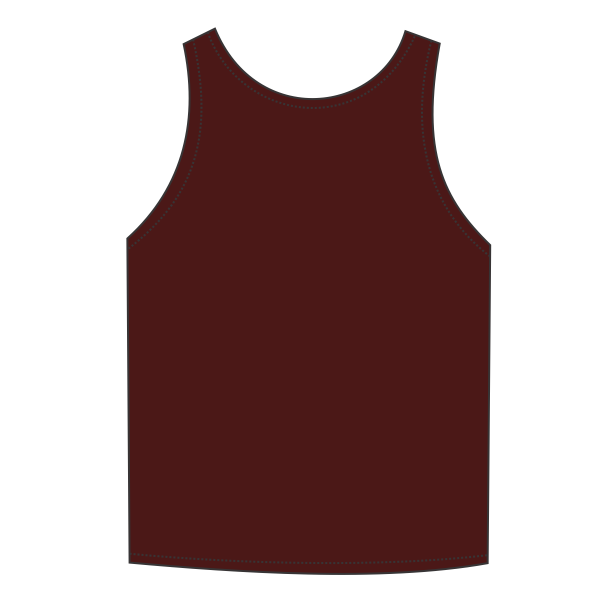 Alleson Athletic Men's Reversible Tank, Cardinal / White, Back view