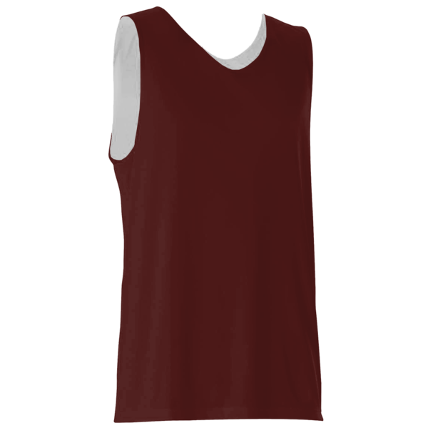 Alleson Athletic Men's Reversible Tank, Cardinal / White, Front view
