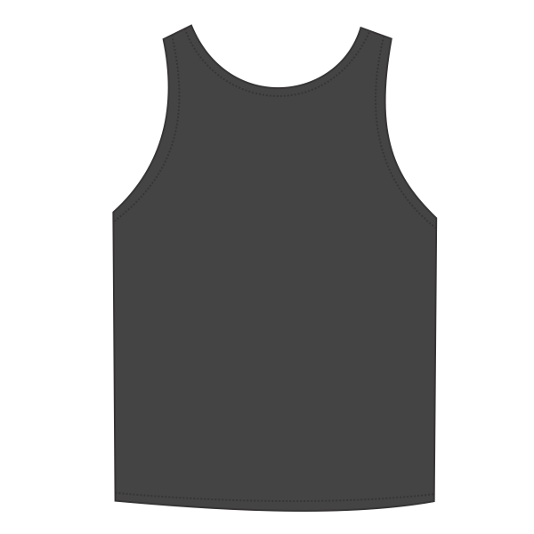 Alleson Athletic Men's Reversible Tank, Charcoal / White, Back view