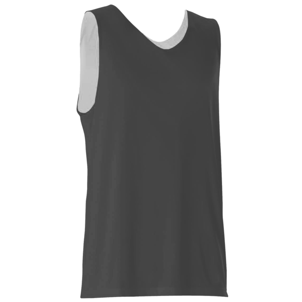 Alleson Athletic Men's Reversible Tank, Charcoal / White, Front view