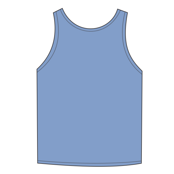 Alleson Athletic Men's Reversible Tank, Columbia Blue / White, Back view