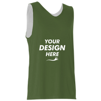Alleson Athletic Men's Reversible Tank, Kelly / White, Front view, Mockup