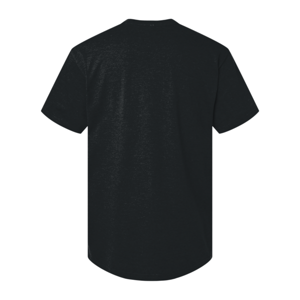 American Apparel Unisex CVC Henley Tee, Black, Back view