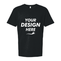 American Apparel Unisex CVC Henley Tee, Black, Front view, Mockup