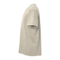 American Apparel Unisex CVC Henley Tee, Heather Bone, Left Sleeve view