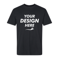 American Apparel Unisex CVC Tee, Black, Front view, Mockup