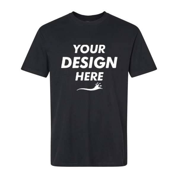 American Apparel Unisex CVC Tee, Black, Front view, Mockup