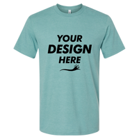 American Apparel Unisex CVC Tee, Heather Arctic, Front view, Mockup