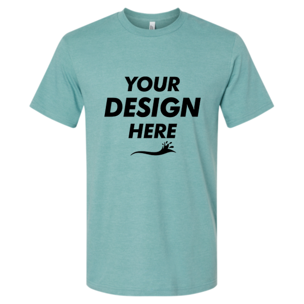 American Apparel Unisex CVC Tee, Heather Arctic, Front view, Mockup