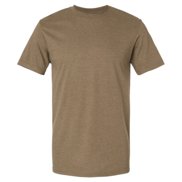 American Apparel Unisex CVC Tee, Heather Army, Front view