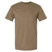 American Apparel Unisex CVC Tee, Heather Army, Front view