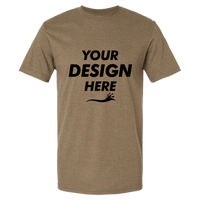 American Apparel Unisex CVC Tee, Heather Army, Front view, Mockup