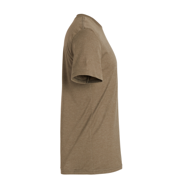 American Apparel Unisex CVC Tee, Heather Army, Right Sleeve view