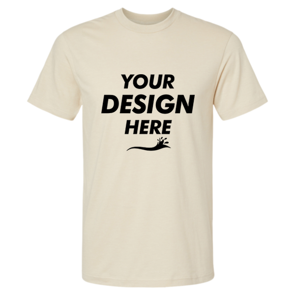 American Apparel Unisex CVC Tee, Heather Bone, Front view, Mockup