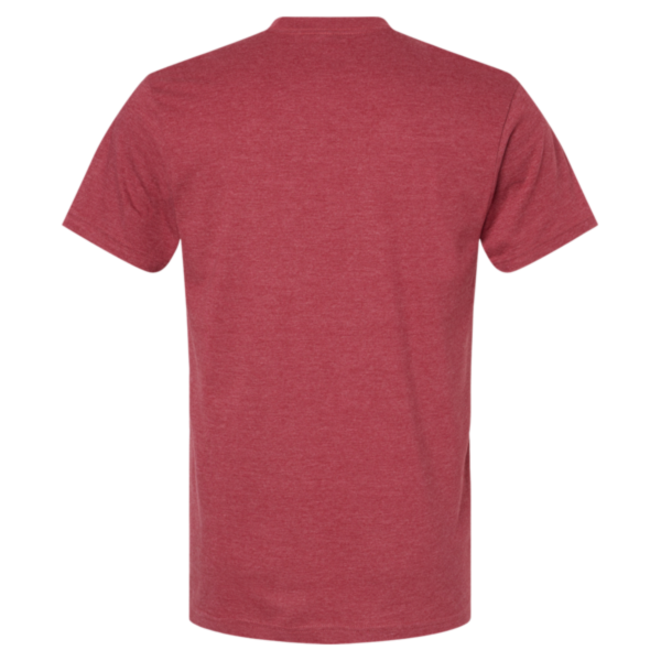 American Apparel Unisex CVC Tee, Heather Cardinal, Back view