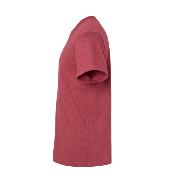 American Apparel Unisex CVC Tee, Heather Cardinal, Left Sleeve view