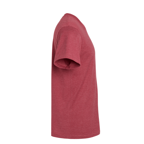 American Apparel Unisex CVC Tee, Heather Cardinal, Right Sleeve view