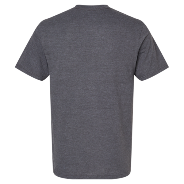 American Apparel Unisex CVC Tee, Heather Charcoal, Back view