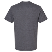 American Apparel Unisex CVC Tee, Heather Charcoal, Back view