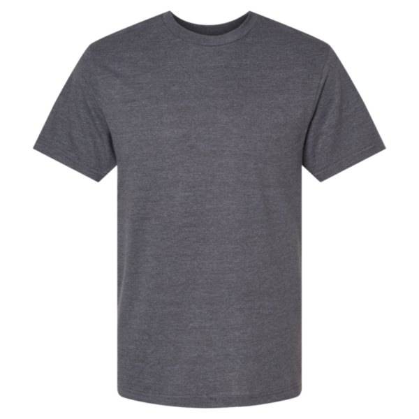 American Apparel Unisex CVC Tee, Heather Charcoal, Front view