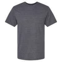 American Apparel Unisex CVC Tee, Heather Charcoal, Front view