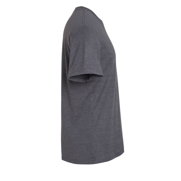 American Apparel Unisex CVC Tee, Heather Charcoal, Right Sleeve view