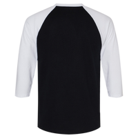 American Apparel Unisex CVC Three-Quarter Sleeve Tee, Black / White, Back view