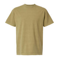 American Apparel Unisex Garment-Dyed Heavyweight Cotton Tee, Faded Army, Front view
