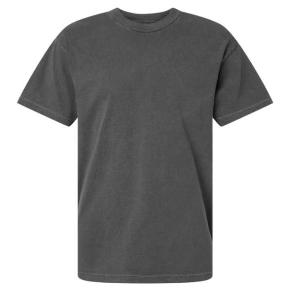 American Apparel Unisex Garment-Dyed Heavyweight Cotton Tee, Faded Black, Front view
