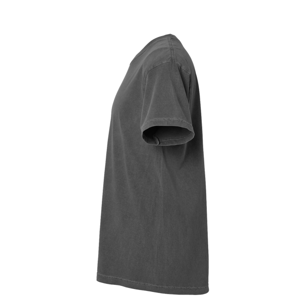 American Apparel Unisex Garment-Dyed Heavyweight Cotton Tee, Faded Black, Left Sleeve view