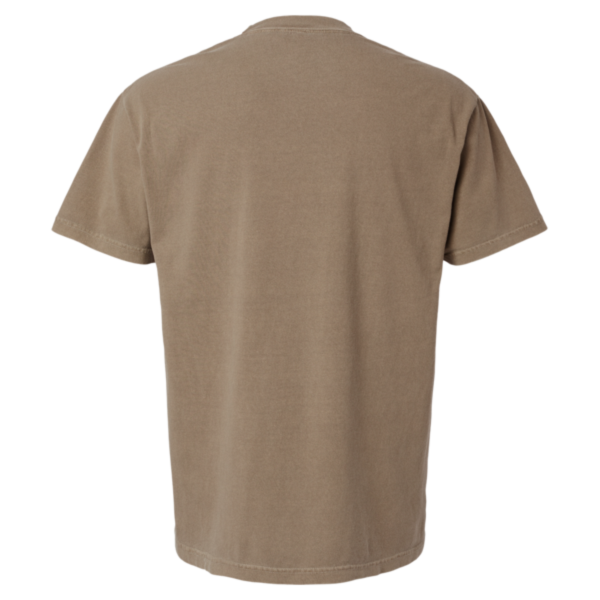 American Apparel Unisex Garment-Dyed Heavyweight Cotton Tee, Faded Brown, Back view