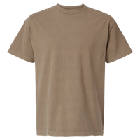 American Apparel Unisex Garment-Dyed Heavyweight Cotton Tee, Faded Brown, Front view