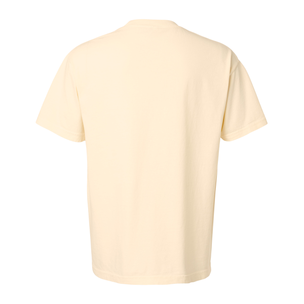 American Apparel Unisex Garment-Dyed Heavyweight Cotton Tee, Faded Cream, Back view