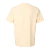 American Apparel Unisex Garment-Dyed Heavyweight Cotton Tee, Faded Cream, Back view