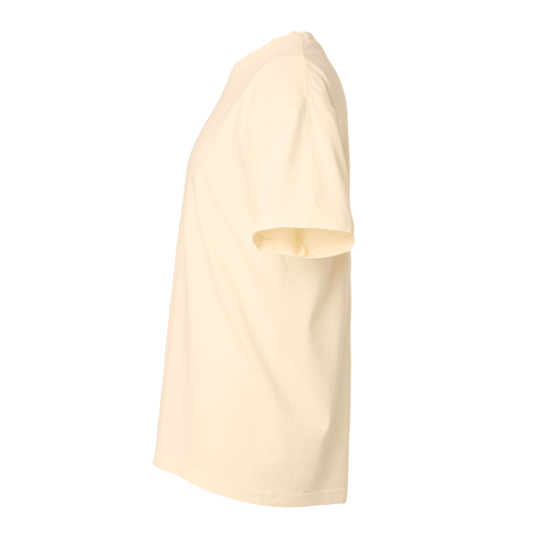 American Apparel Unisex Garment-Dyed Heavyweight Cotton Tee, Faded Cream, Left Sleeve view