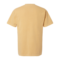 American Apparel Unisex Garment-Dyed Heavyweight Cotton Tee, Faded Mustard, Back view