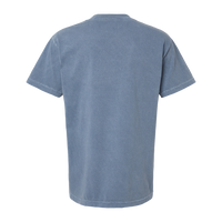 American Apparel Unisex Garment-Dyed Heavyweight Cotton Tee, Faded Navy, Back view