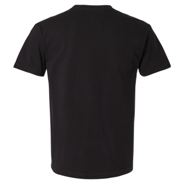 American Apparel Unisex Garment-Dyed Heavyweight Cotton Tee, True Black, Back view