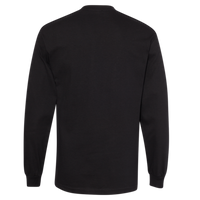 American Apparel Unisex Heavyweight Cotton Long Sleeve Tee, Black, Back view