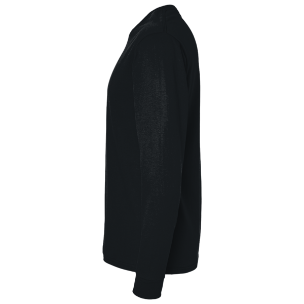 American Apparel Unisex Heavyweight Cotton Long Sleeve Tee, Black, Left Sleeve view