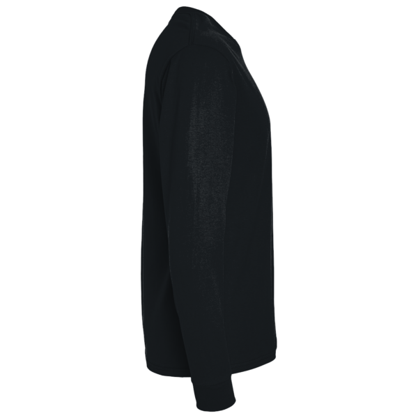 American Apparel Unisex Heavyweight Cotton Long Sleeve Tee, Black, Right Sleeve view
