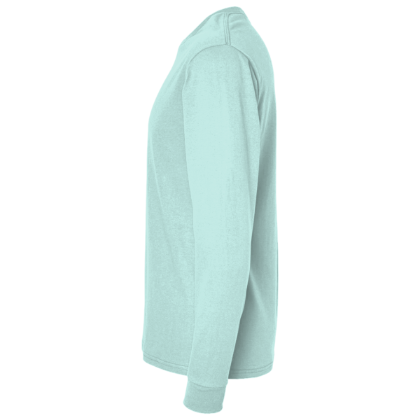 American Apparel Unisex Heavyweight Cotton Long Sleeve Tee, Celadon, Left Sleeve view