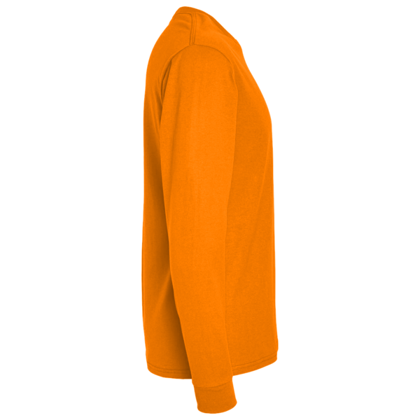 American Apparel Unisex Heavyweight Cotton Long Sleeve Tee, Orange, Right Sleeve view
