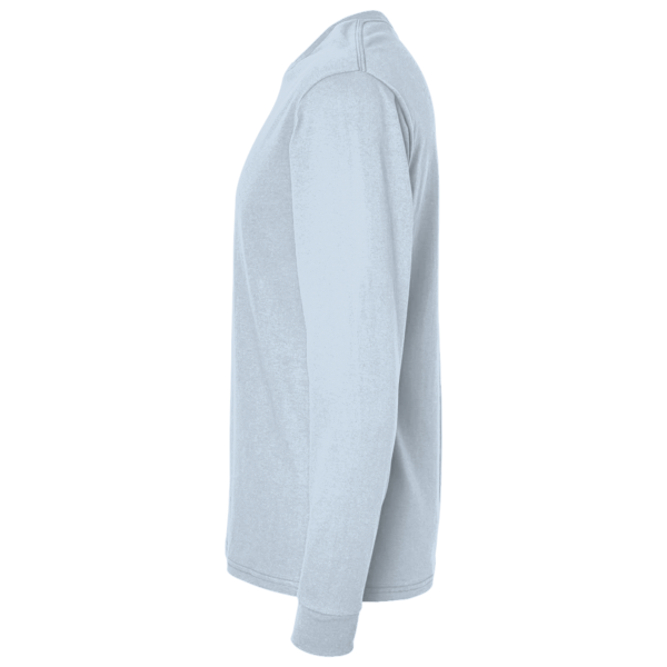 American Apparel Unisex Heavyweight Cotton Long Sleeve Tee, Powder Blue, Left Sleeve view