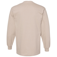 American Apparel Unisex Heavyweight Cotton Long Sleeve Tee, Sand, Back view