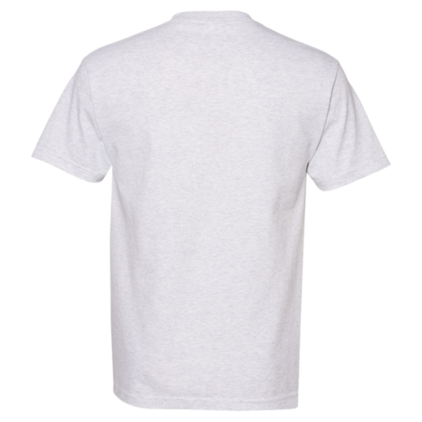 American Apparel Unisex Heavyweight Cotton Tee, Ash Grey, Back view