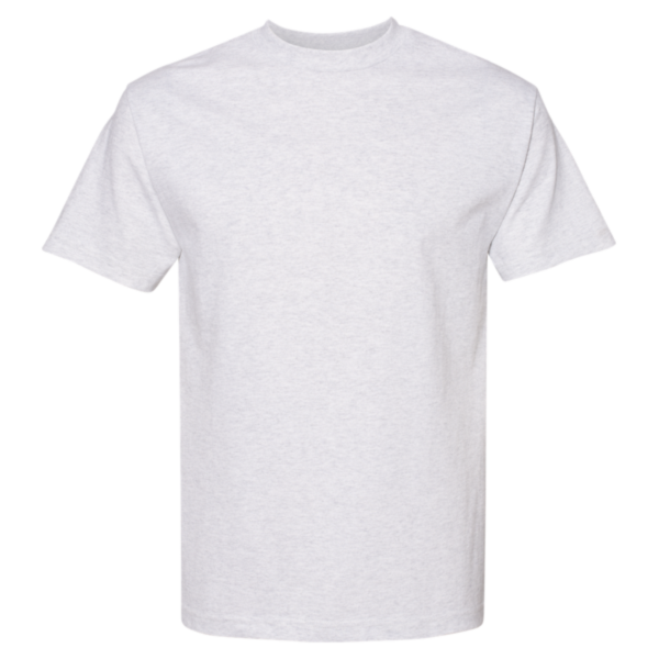 American Apparel Unisex Heavyweight Cotton Tee, Ash Grey, Front view