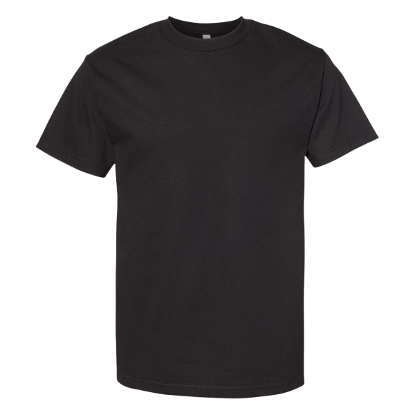 American Apparel Unisex Heavyweight Cotton Tee, Black, Front view