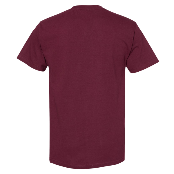 American Apparel Unisex Heavyweight Cotton Tee, Burgundy, Back view